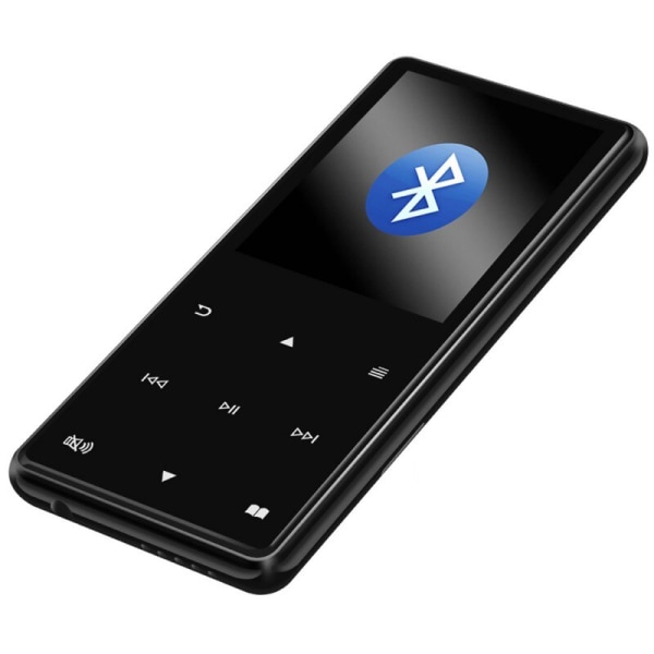 2.4 Inch TFT Screen  Memory MP4 Player, Mini Sports Walkman Speaker, Support FM Radio, TF Card Playing, Bluetooth Connection black 16GB