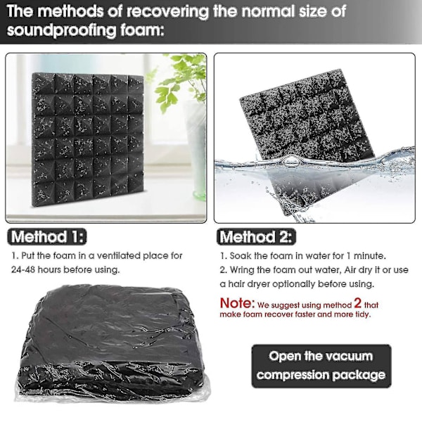 12pcs 30x30x5cm Sound Insulation Cotton Sound Insulation Foam
