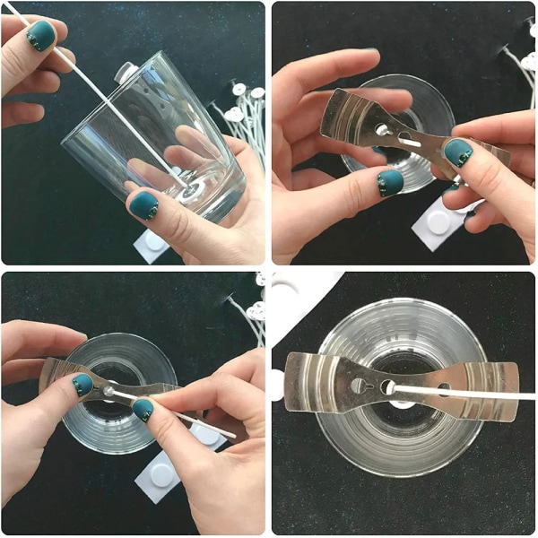 20Pcs Kitchen Accessories Metal Candle Wicks Holder Centering Device Candle Making Kit Melt Core Auxiliary Tool Supplies Wax 20pcs