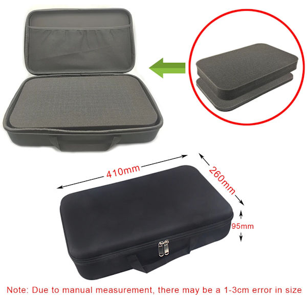 Tools Storage Box DIY Foam Camera Lens Shockproof Bag Travel Tool Box Outdoor EVA Zipper Fishing Case Electric Accessories No.8 2 layers