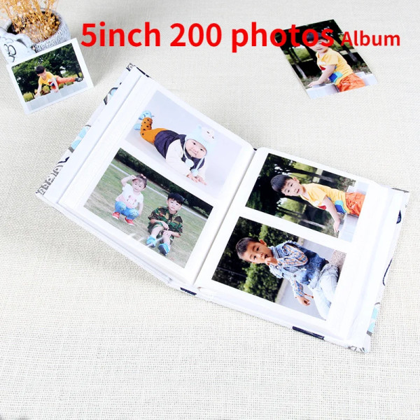 5inch 200 Foto 6Inch 100 Photo Album Cartoon Cute Picture Storage Frame Insert Page Children Lovers Wedding Memory DIY Book Gift A 6 inch  100 photos