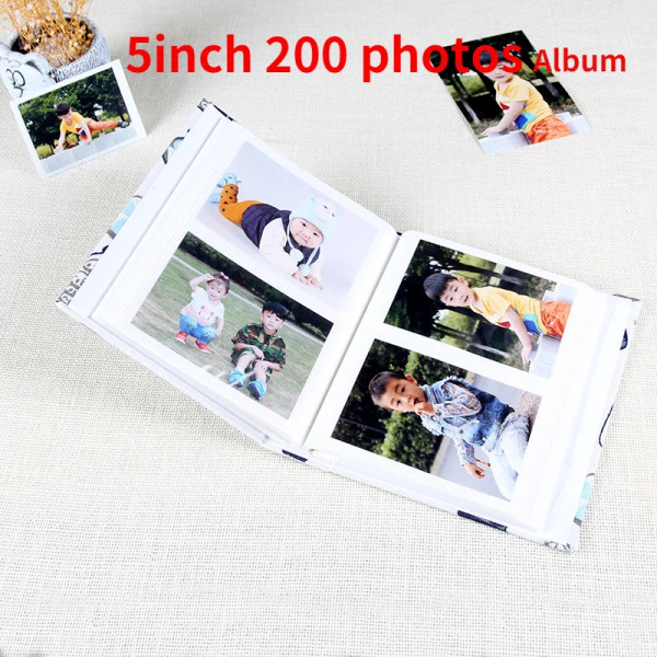 5inch 200 Foto 6Inch 100 Photo Album Cartoon Cute Picture Storage Frame Insert Page Children Lovers Wedding Memory DIY Book Gift H 6 inch 100 photos