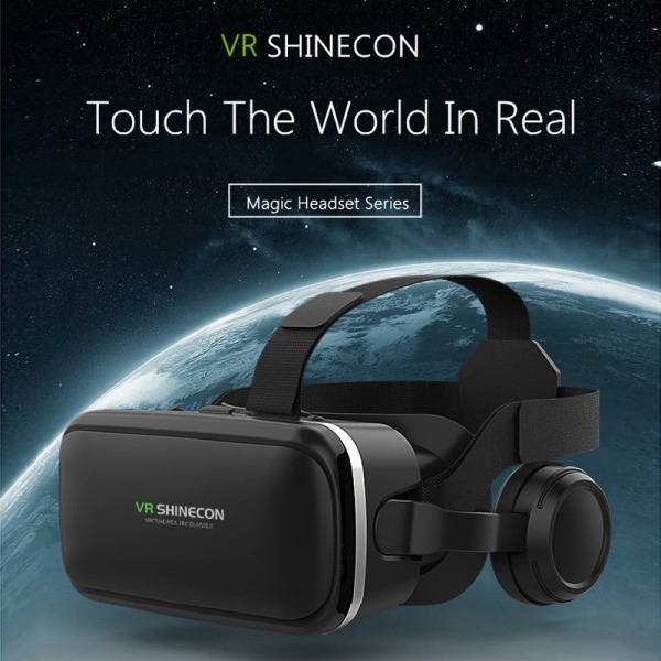 VR Glasögon 3D Virtual Reality G04E VR Spelmaskin Hörlurar 02