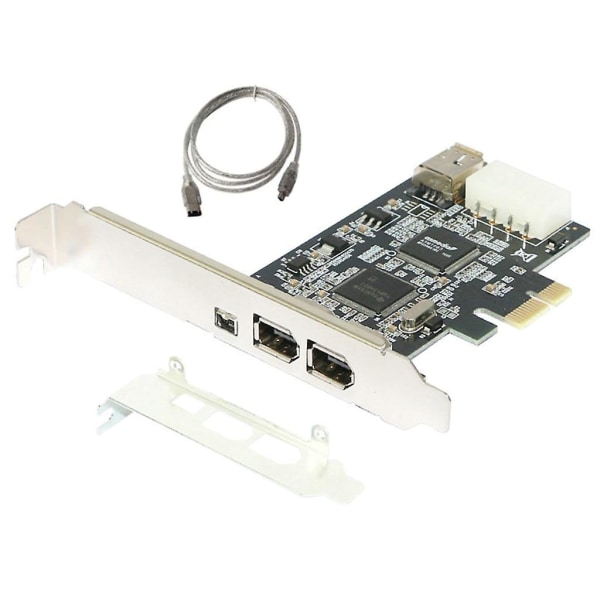 4 Port 1394A Expansion Card PCI-E 1X to IEEE 1394 Video Adapter 1x 4Pin 6Pin