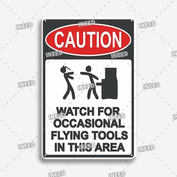 Tin Sign Warning Slogan Plate Retro Vintage Plaque Metal Plate Keep Out Aviso Camera For Yard Street Home Door Wall Decor Gift 31144 20x30cm