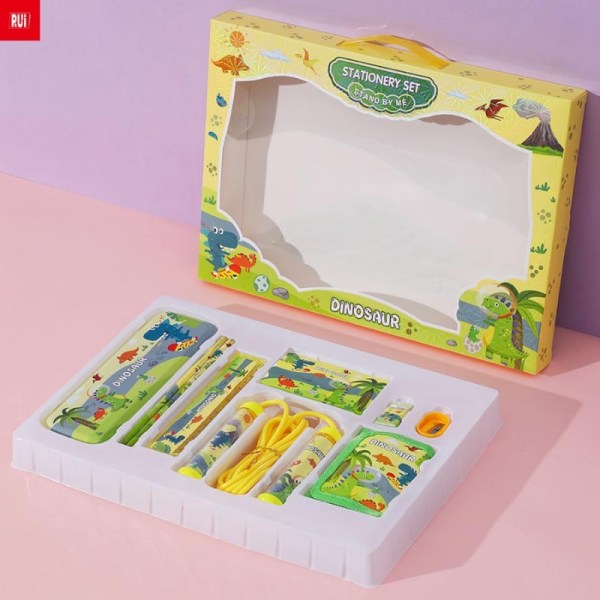Cartoon Learning Stationery Set Gift Box June 1 Children's Day Gift Kindergarten Gift Incentive School Supplies Student Prizes G
