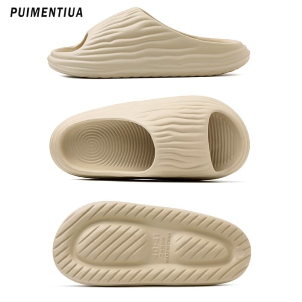 Girl Home Sandals Summer Man Women Flip Flops Fashion Korean Slippers Beach Man'S Pillow Slides Sports Bitter Gourd Sandalias Dark Grey 44-45