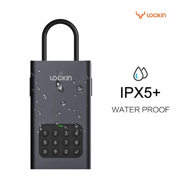 Lockin Tuya Smart Key Storage Lock Box IPX5 Waterproof Dynamic Password Key Safes Alloy BOX Bluetooth Remote Control Safe Box Only box