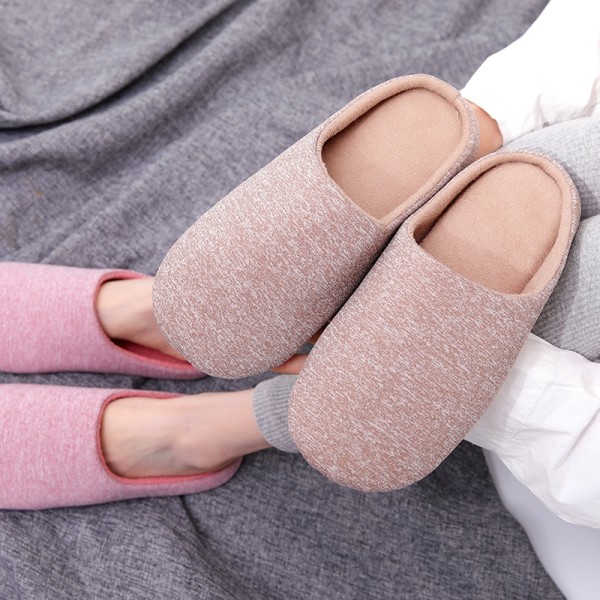 Women Slippers House Soft Home Cotton Slipper Winter Indoor Light Comfort Floor Shoes Men Silence Slides Bedroom Japanese Style deep blue 42-43(suggest 41-42)