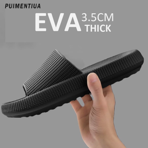 Girl Home Sandals Summer Man Women Flip Flops Fashion Korean Slippers Beach Man'S Pillow Slides Sports Bitter Gourd Sandalias Dark Grey 38-39