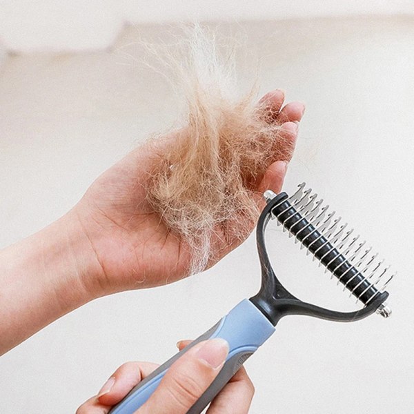 Professional Pet Deshedding Brush Dog Hair Remover Pet Fur Knot Cutter Puppy Cat Comb Brushes Dogs Grooming Shedding Supplies WHITE