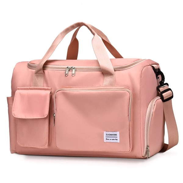 Carry On Travel Bag Large Capacity Weekender Overnight Duffle Bags with Shoe Compartment Sports Fitness Bags for Women Pink