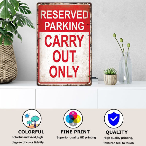 Tin Sign No Parking Slow Down Caution Warning Do Not Pass Metal Vintage Plaque Retro Metal Plate Traffic Yard Street Wall Decor WS3128 20x30cm