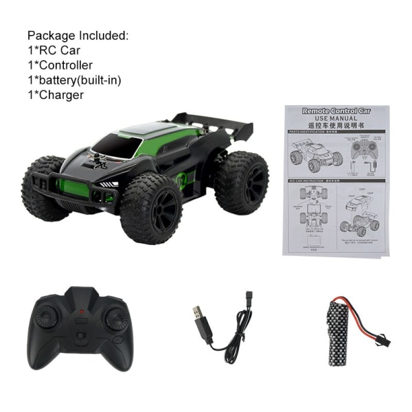 JJRC Q88 1:22 RC Racing Car Off Road Muscle Truck  Drift 30Mins RC Cars High Speed Toy Helping  Develope Children’s Brain Green