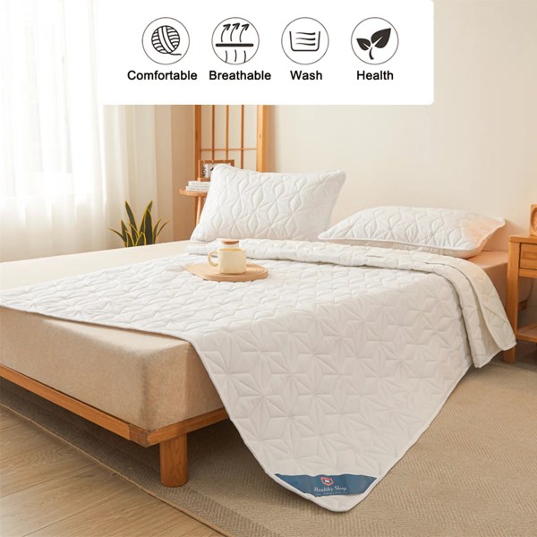 Waterproof Mattress Protector - Breathable Noiseless Mattress Cover Pad with 4 Elastic Corner Straps Fits up to 40 cm deep grey 200x200cm