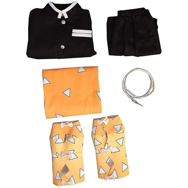 Halloween Party Demon Slayer Agatsuma Zenitsu Cosplay Party Costume Outfits Anime Set Gifts Outfits L