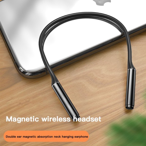 G30 Magnetic Wireless Bluetooth 5.1 Earphone  Stereo Sports Waterproof  Earbuds In-ear Headset With Mic Neck-Mounted Headphones Black