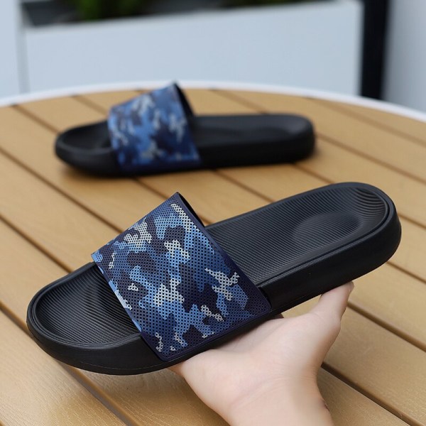 New Fashion Men Slippers EVA Soft Sandals Men outdoor Home Flip Flops Slides Non-slip Summer Beach Sandals Men Shoes Light Green 9(42)