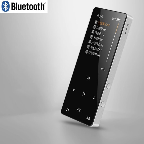 MP4 player with bluetooth sport mp3 mp4 music player ith speaker portable mp 4 media slim touch Screen fm radio video Hifi 16GB Silver 64GB