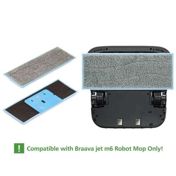 Washable Wet Mopping Pads For iRobot Braava Jet M6 Robot Vacuum Cleaner Mop Cloths Rags Pads Replacement Accessories Parts 4pcs
