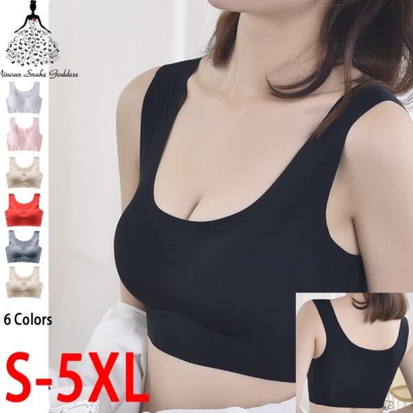 Sexy Seamless bra Push Up Bra Invisible Bralette Bras for Women Comfort Underwear soutien gorge femme  Solid Color S-5XL Beige XXL