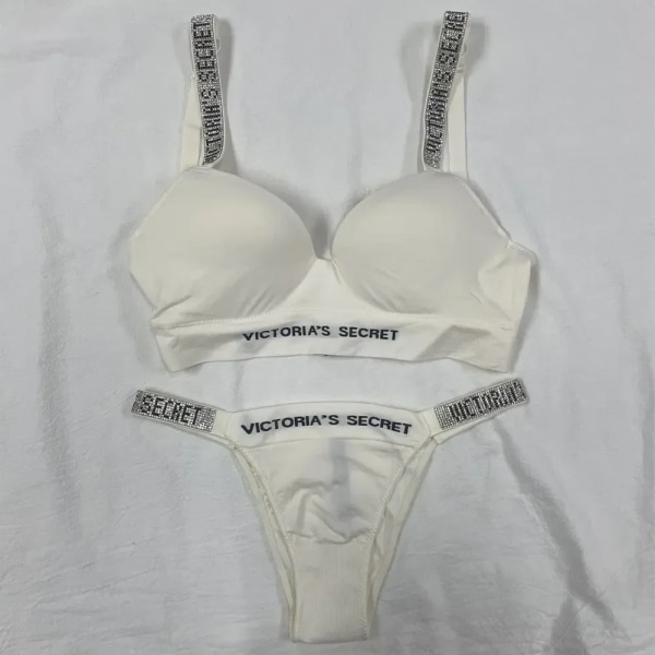 2 Pièces Victoria's Secret Comfort Plus Size Lingerie Ensemble Femme Lace Underwear Sexy Ensemble Push Up Bras for Women 1 85C