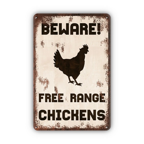 Chicken Vintage Poster Metal Tin Signs Iron Plate Rooster Hen Fresh Eggs Retro Decorative Plaque Farm Home Garden Wall Decor 60153 20x30cm