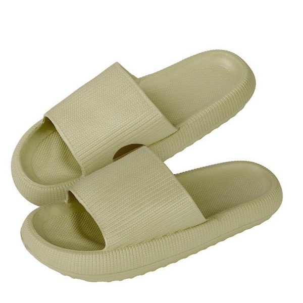 New Summer Couple Bedroom Slides Ladies Flip Flops Thick Bottom Sandals Eva Cloud Slippers Men Women Soft Home Outdoor Slippers Dark Green 40-41