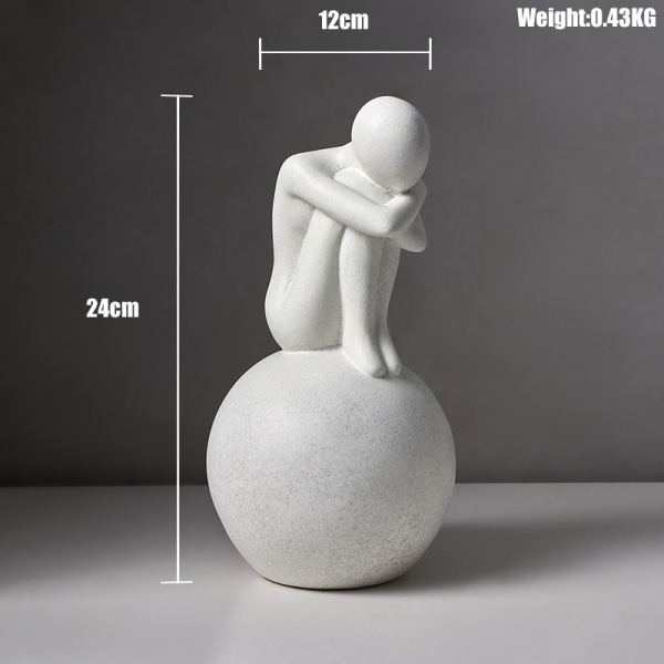 Nordic Abstract Sculpture Character Figurines Resin Love Statues Modern Home Decoration Living Room Office Desk Decoration Gift Height 24CM