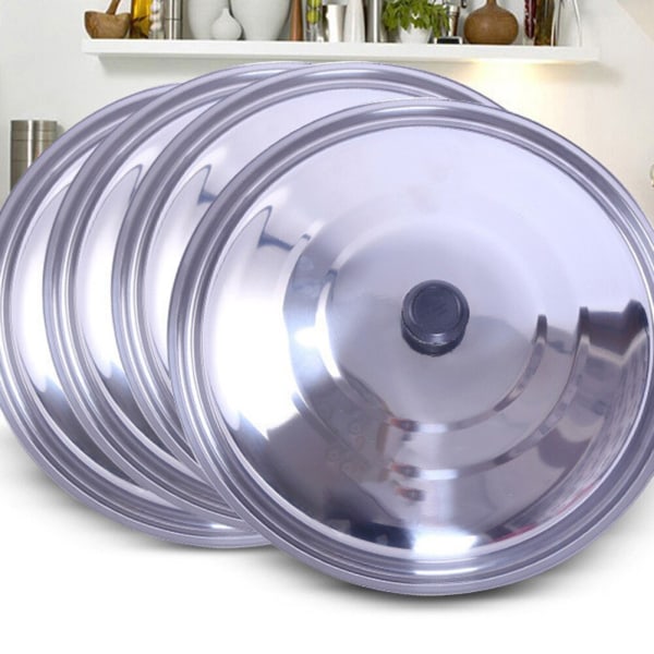 32/34/36/38/40cm Stainless Steel Pot Cover Lid Saucepan Wok Frying Milk Pan Lids Household Home Cookware Parts 34cm