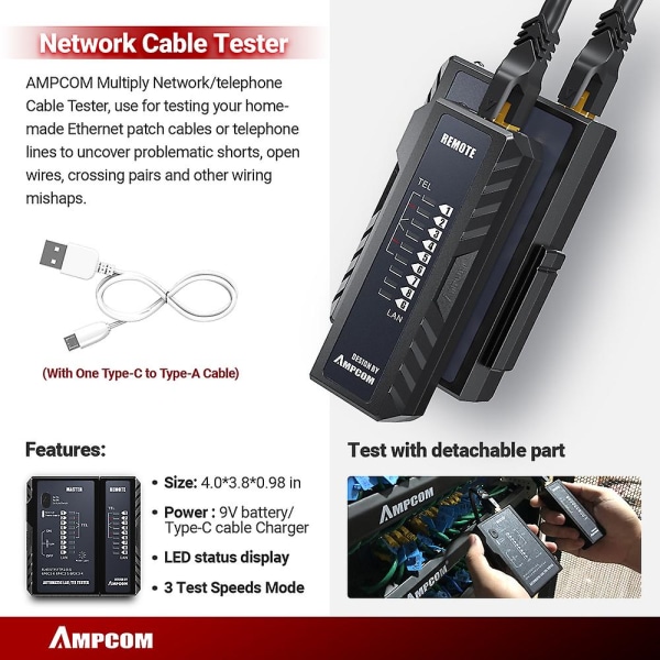 Rj45 Crimper Lan Tester Tool Set Ethernet Cable Stripper Punch Down Tool Rj 45 Rj11 Connectors 12 In 1 Cabling Repair Set AM318 No BOX