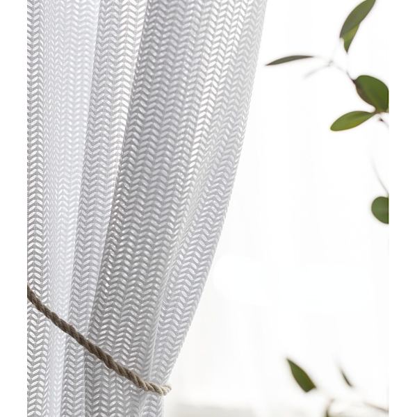 New Curtains for Living Dining  Room Bedroom Herringbone Yarn Hot-selling Curtains Nordic Simplicity Window Curtain White W400cmxH250cm 1PC