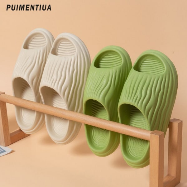 Girl Home Sandals Summer Man Women Flip Flops Fashion Korean Slippers Beach Man'S Pillow Slides Sports Bitter Gourd Sandalias Army Green 44-45
