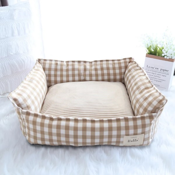 Bed For Dog Cats Puppy House Kennel For Indoor Dogs Small Medium Cat Pet Sofa Sleeping Bed Furniture Pet Supplies Accessories cc forest green S 50x40cm