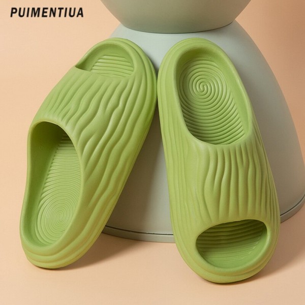 Girl Home Sandals Summer Man Women Flip Flops Fashion Korean Slippers Beach Man'S Pillow Slides Sports Bitter Gourd Sandalias Blue 40-41
