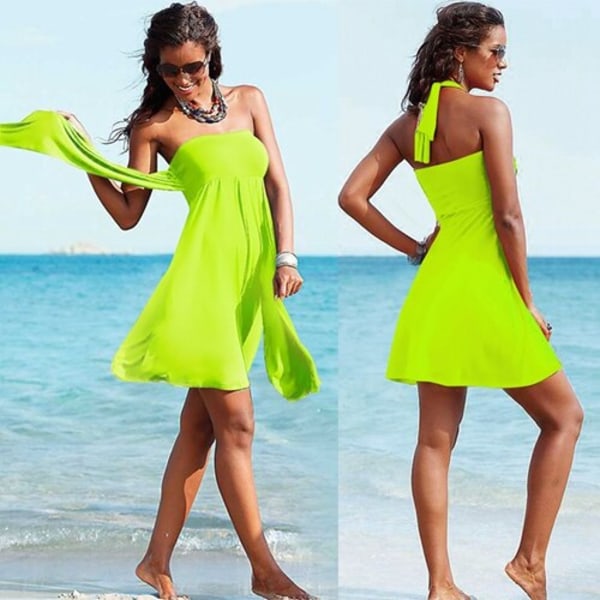 12 olid Colors Multy Way Beaching Outfits Women Cover Ups Convertible Tunic Female Bandage Beachwear wimsuit .M.L.XL Army Green S