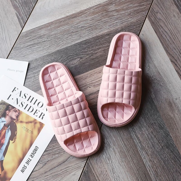 Women Indoor Slippers Floor Flat Shoes Summer Non-slip Flip Flops Bath Home Slippers Female Comfortable Zapatillas de hombre Pink 39