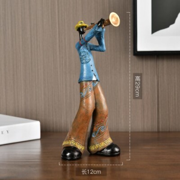 Retro Nordic Creative Band Character ecoration Art Crafts Figurines For Interior Resin Living Room Figurines Cafe Accessories D