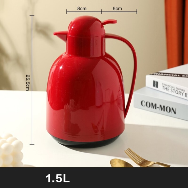 Nordic White Thermal Insulation Pot Coffee Home Livingroom Hot Water Jug  Portable Travel Small Thermal Insulation Kettle Red