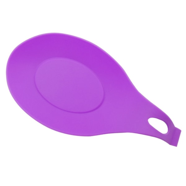 Silicone Insulation Spoon Rest Heat Resistant Placemat Drink Glass Coaster Tray Spoon Pad Eat Mat Pot Holder Kitchen Accessories purple