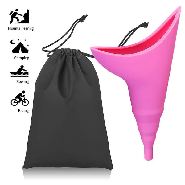 Ladies Portable Outdoor Emergency Standing Urinal Female Silicone Urinal Blue