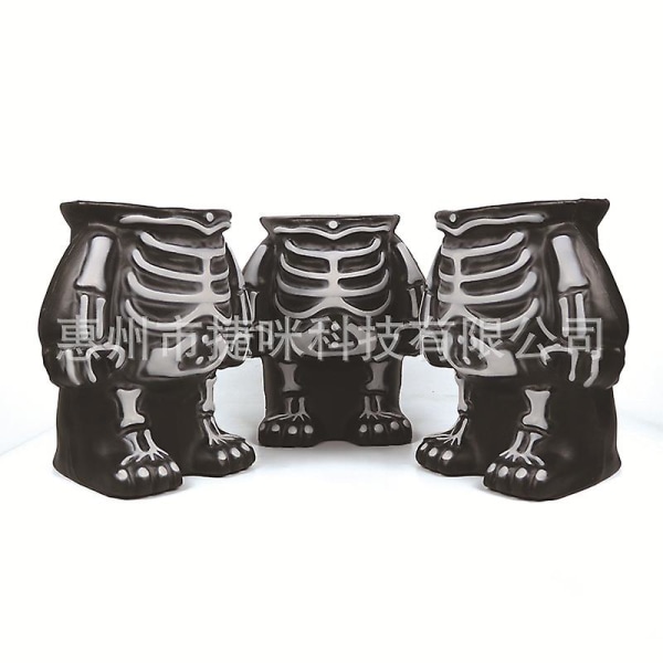 Halloween Cake Stand Halloween Decor Skeleton Body Shaped Stand Cake Tray Holder Black 27X26cm