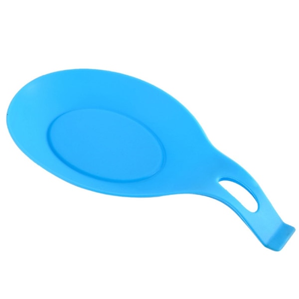 Silicone Insulation Spoon Rest Heat Resistant Placemat Drink Glass Coaster Tray Spoon Pad Eat Mat Pot Holder Kitchen Accessories blue