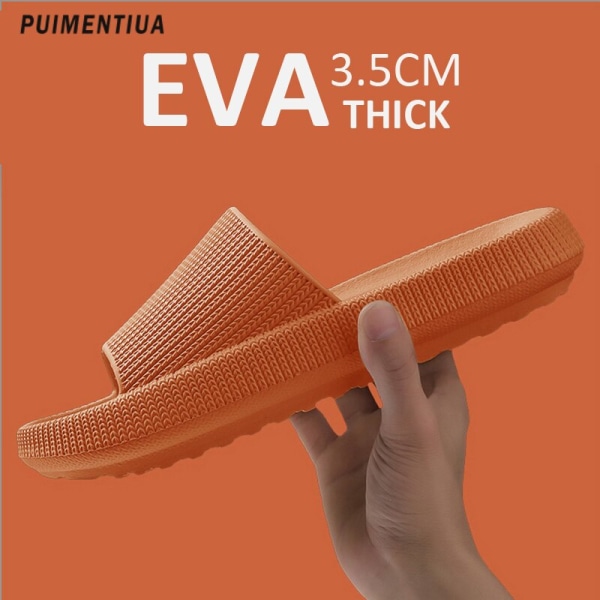 Girl Home Sandals Summer Man Women Flip Flops Fashion Korean Slippers Beach Man'S Pillow Slides Sports Bitter Gourd Sandalias Green 36-37