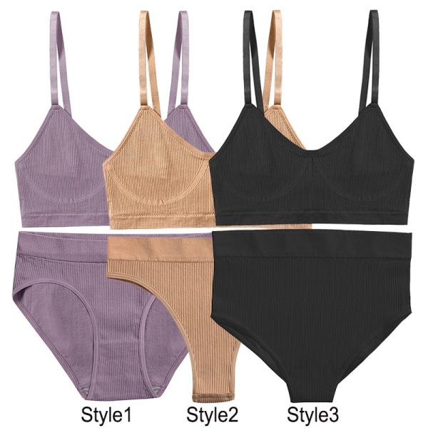 Women Bra Set Panties Sexy Push Up Bralette Female Fitness Seamless Underwear Sports Lingerie Brassiere Set Tank Crop Tops S-XL Ivory S-M