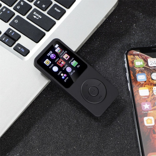 Mini Walkman MP3 Player 1.8inch Multi-language Bluetooth 5.0 Student Music MP3 MP4 Player USB 2.0 3.5mm Jack for Windows White