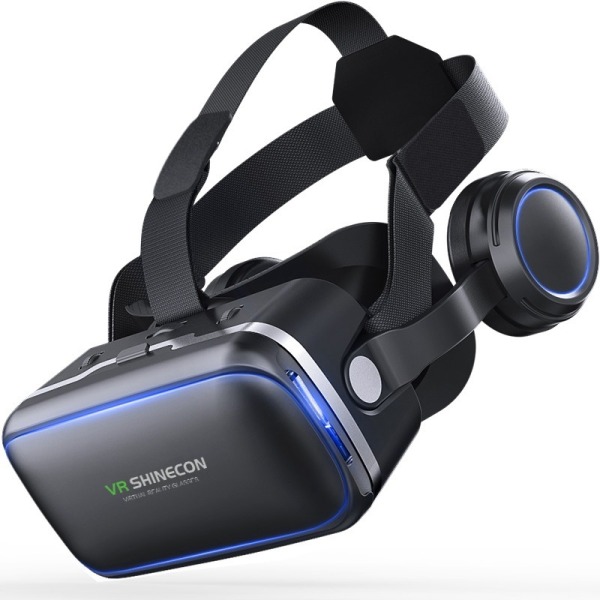 VR Glasögon 3D Virtual Reality G04E VR Spelmaskin Hörlurar 02