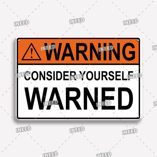Tin Sign Warning Slogan Plate Retro Vintage Plaque Metal Plate Keep Out Aviso Camera For Yard Street Home Door Wall Decor Gift 31119 20x30cm