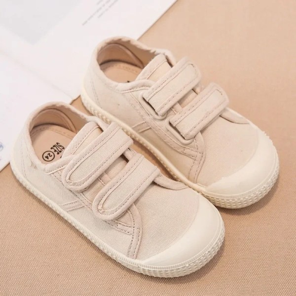 Children Canvas Shoes Spring Toddler Infant Boys Sneakers Girls Candy Color Casual Shoes Baby Kids Breathable Soft Bottom Shoes Black 31-insole19cm