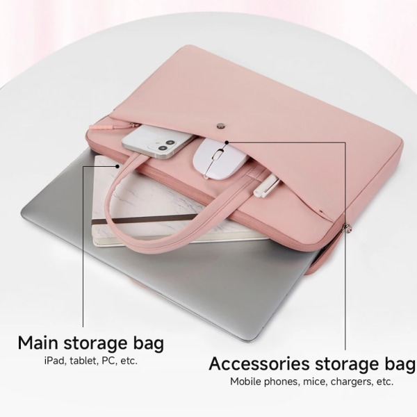 Women Laptop Case 13.3in 14.6in 15.6in Handbag for Tablet Moblie Phone Laptop Bag for Macbook Air Pro Lenovo Xiaomi HP Light Blue 14.6in